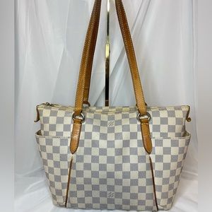 Authentic Louis Vuitton Azur Damier Totally PM Tote Bag